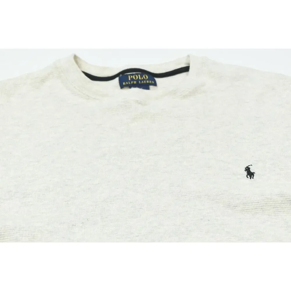 Polo Ralph Lauren Waffle-Knit Thermal Shirt Mens 2XL Gray Long Sleeve (Fits XL)